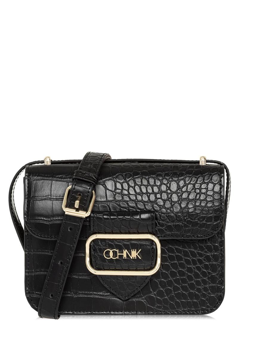 Black small croco women's handbag TOREC-1009-97(W25)-09