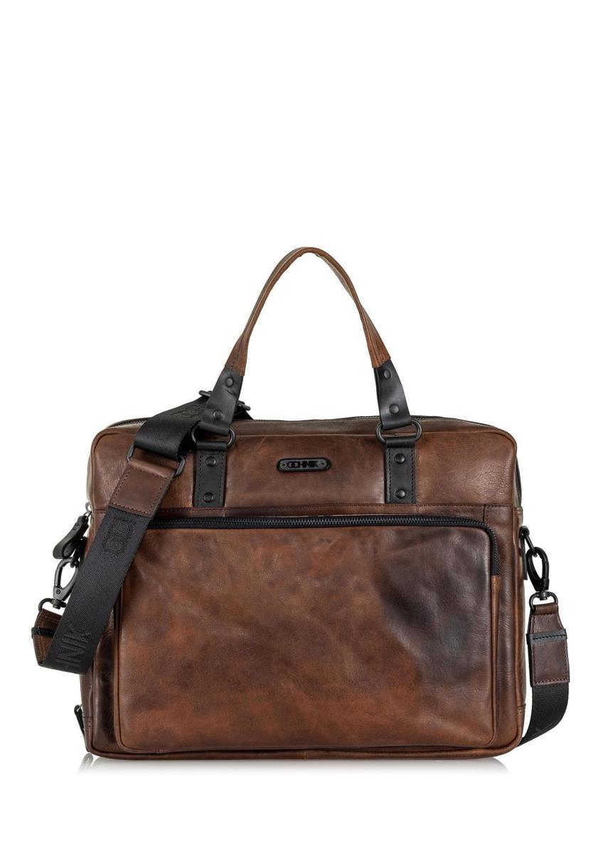 Brown leather men's bag TORMS-0100B-79(Z24)