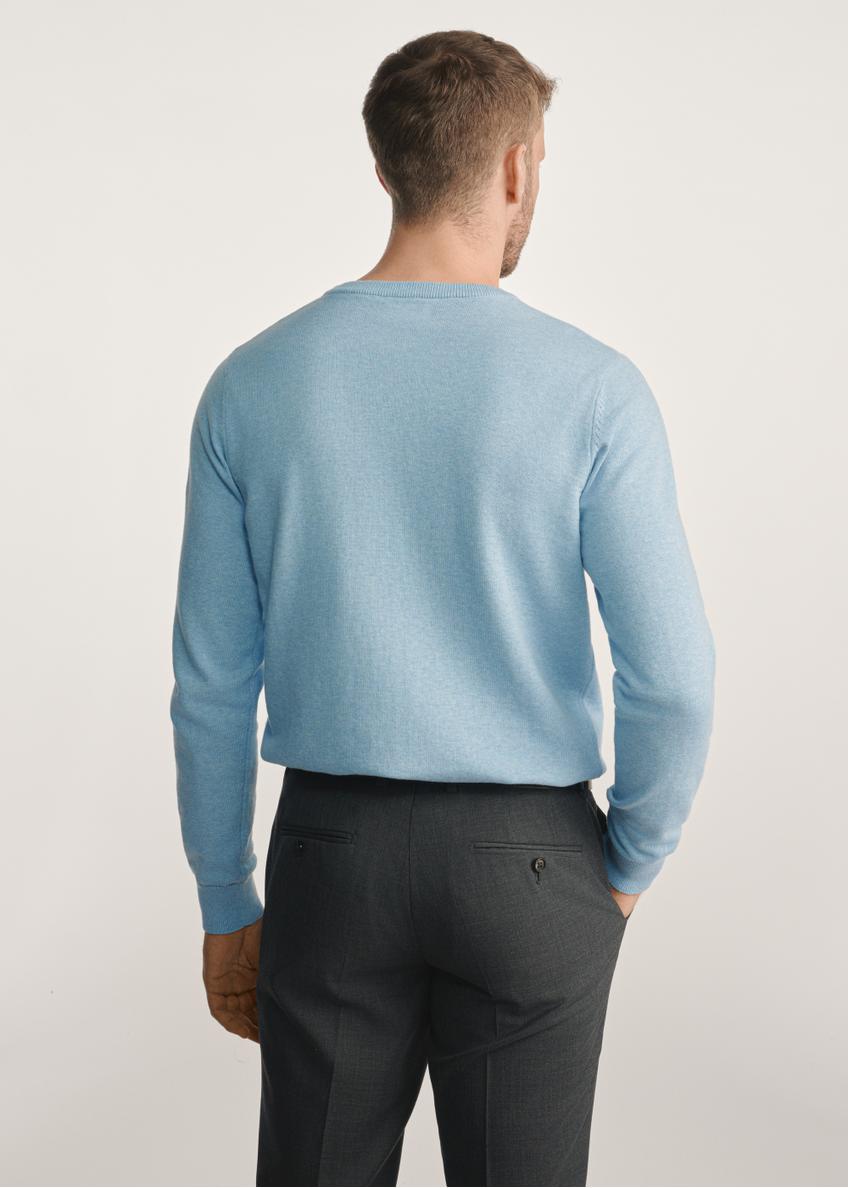 Blue cotton men's sweater SWEMT-0114A-61(Z25)