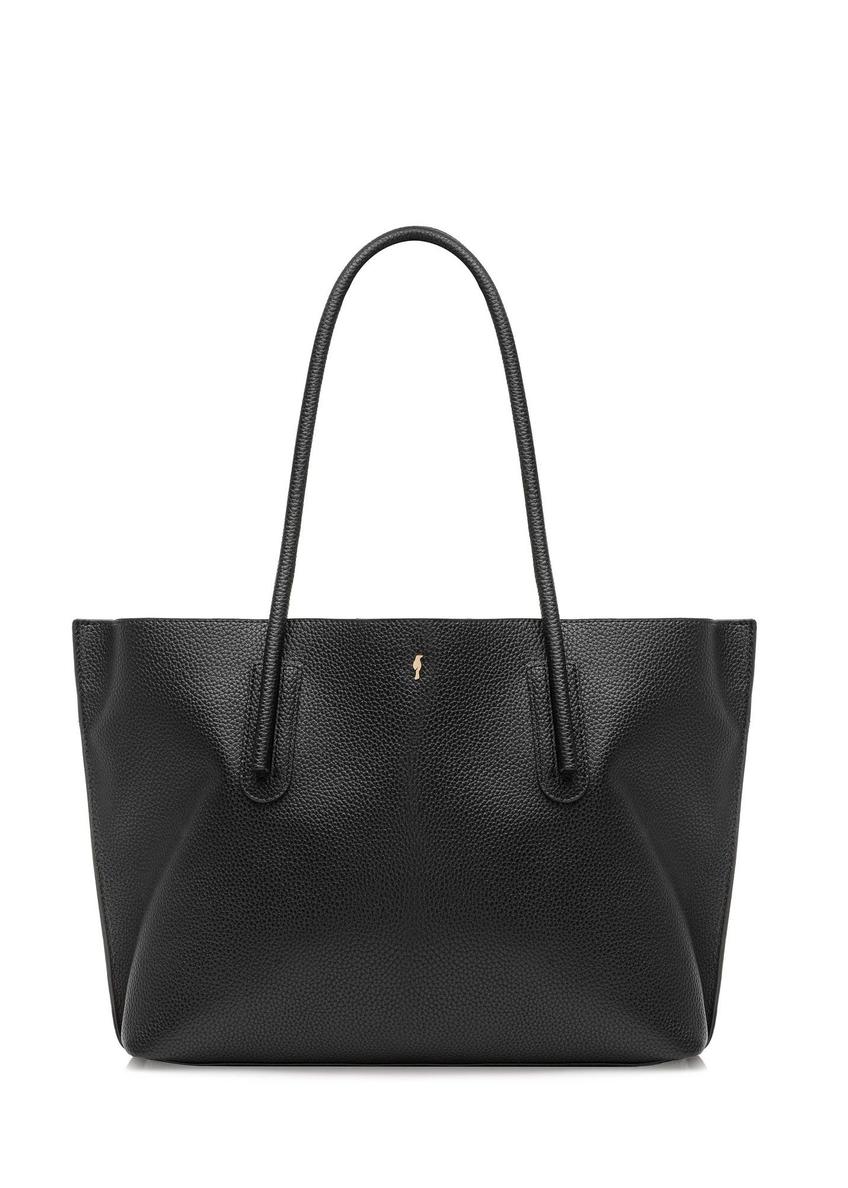 Black women's shopper bag TOREC-0938B-99(Z25), front product view on white background.