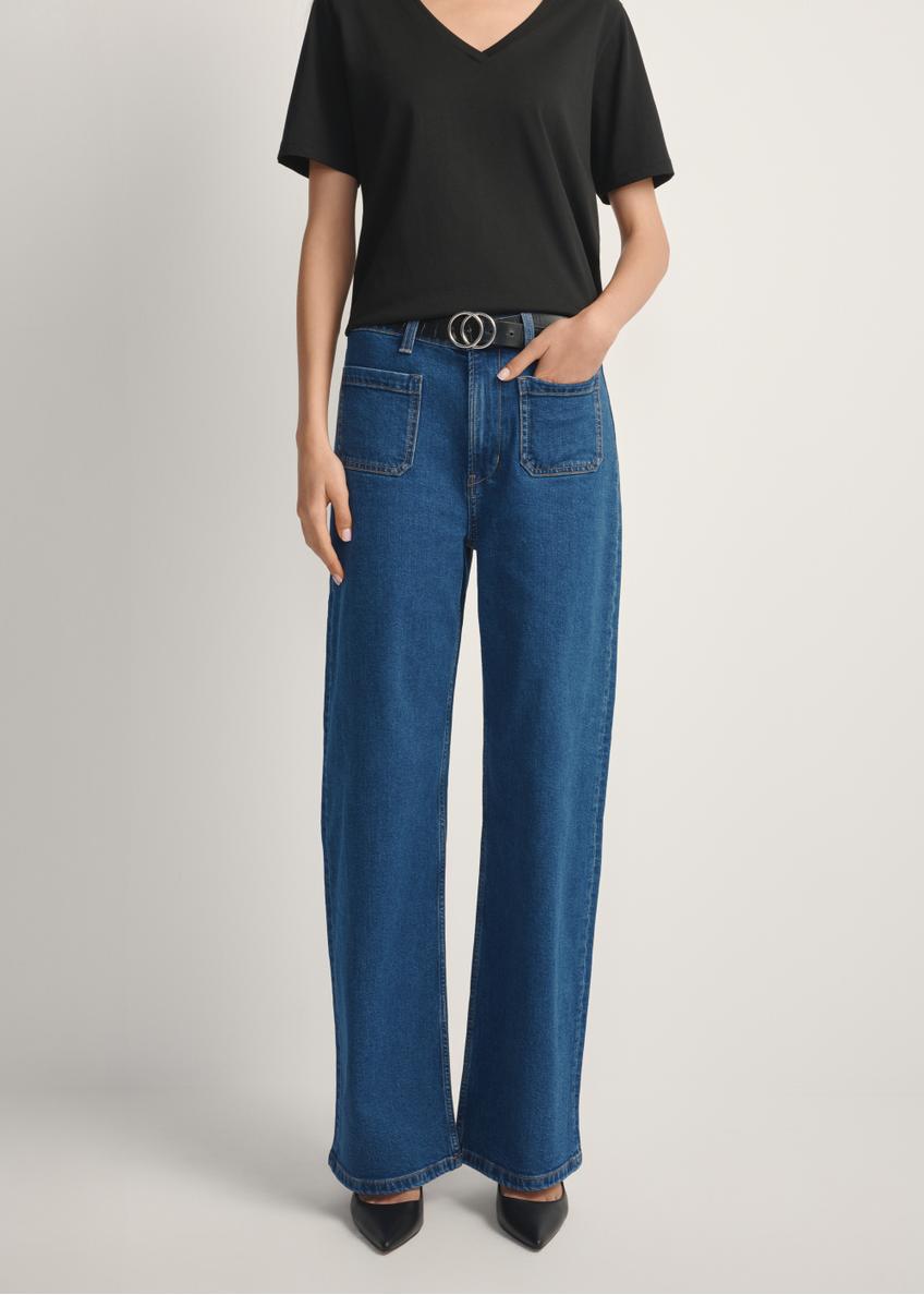 Blue women's denim pants JEADT-0014-7H(W26)