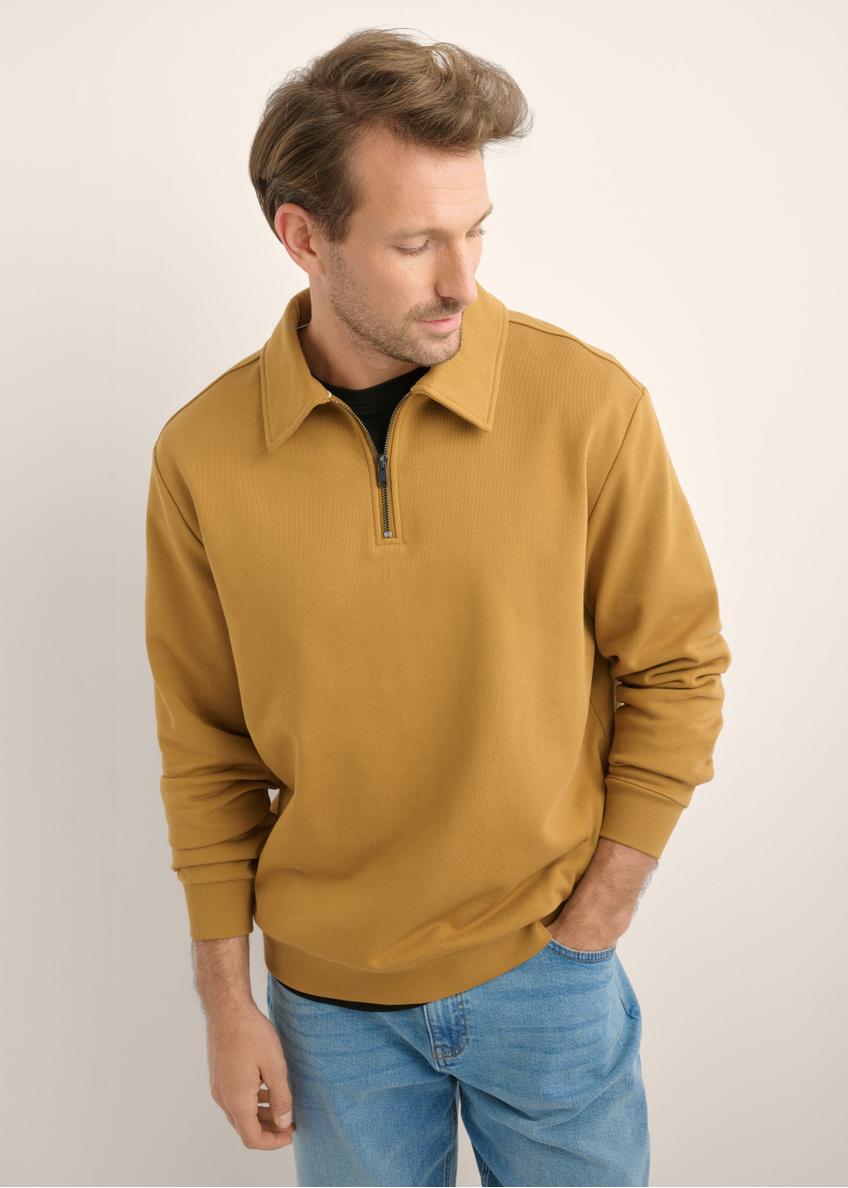Mustard cotton men's sweatshirt BLZMT-0081-2D(Z26)
