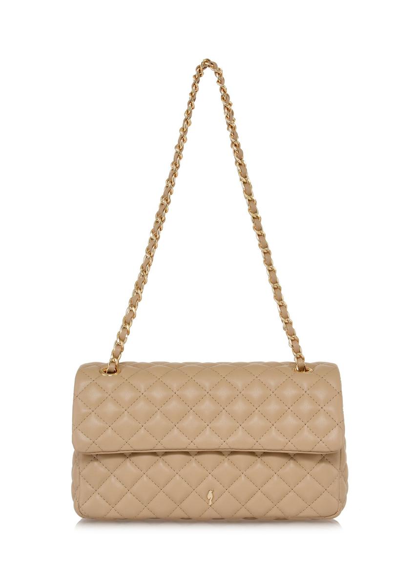 Beige quilted chain bag TOREC-0443D-81(W25)