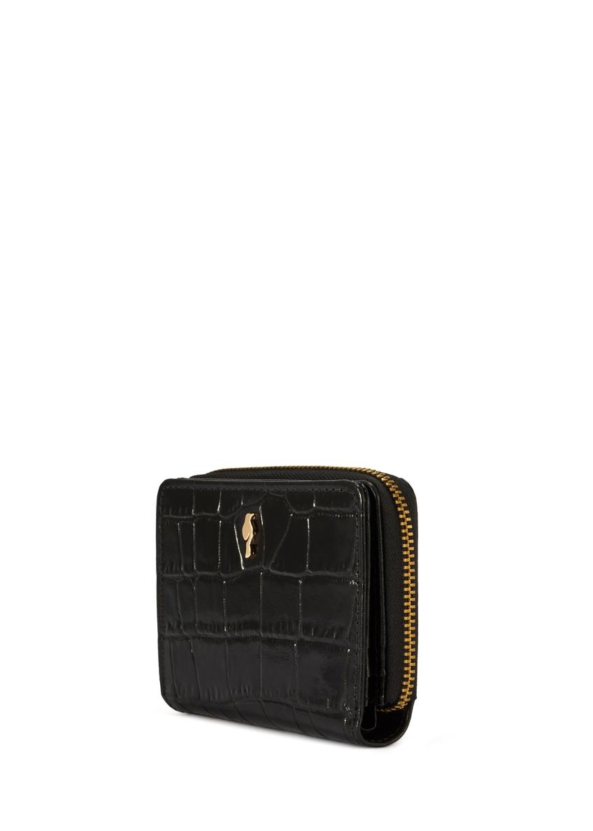 Black croco women's wallet PORES-0888B-99(Z25)