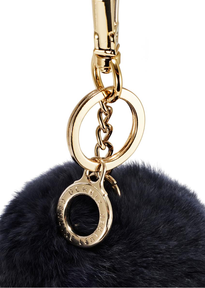 Navy blue pompom keychain BRELOK-117A-69(Z25)