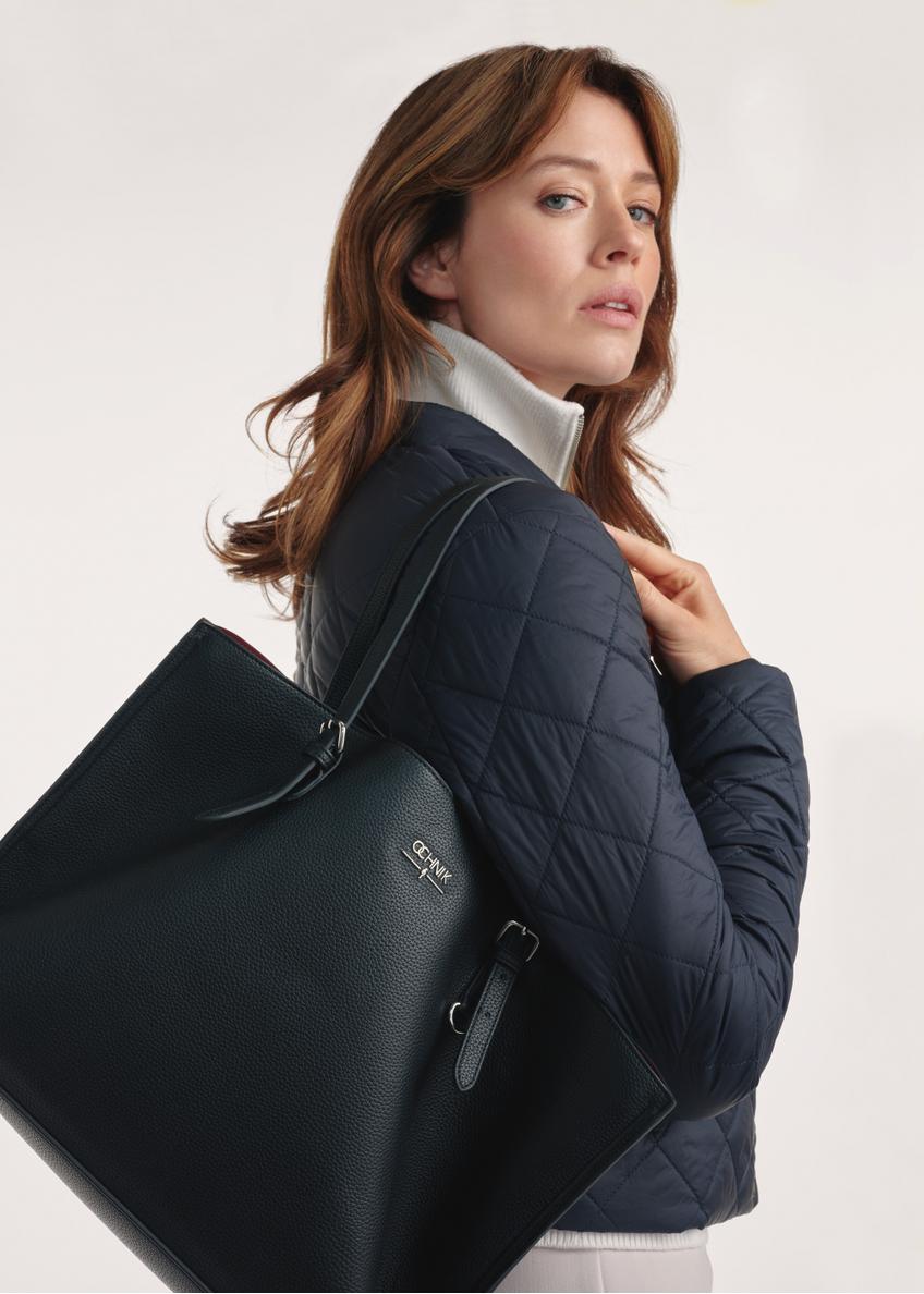 Black large shopper bag TOREC-1088-99(Z25)