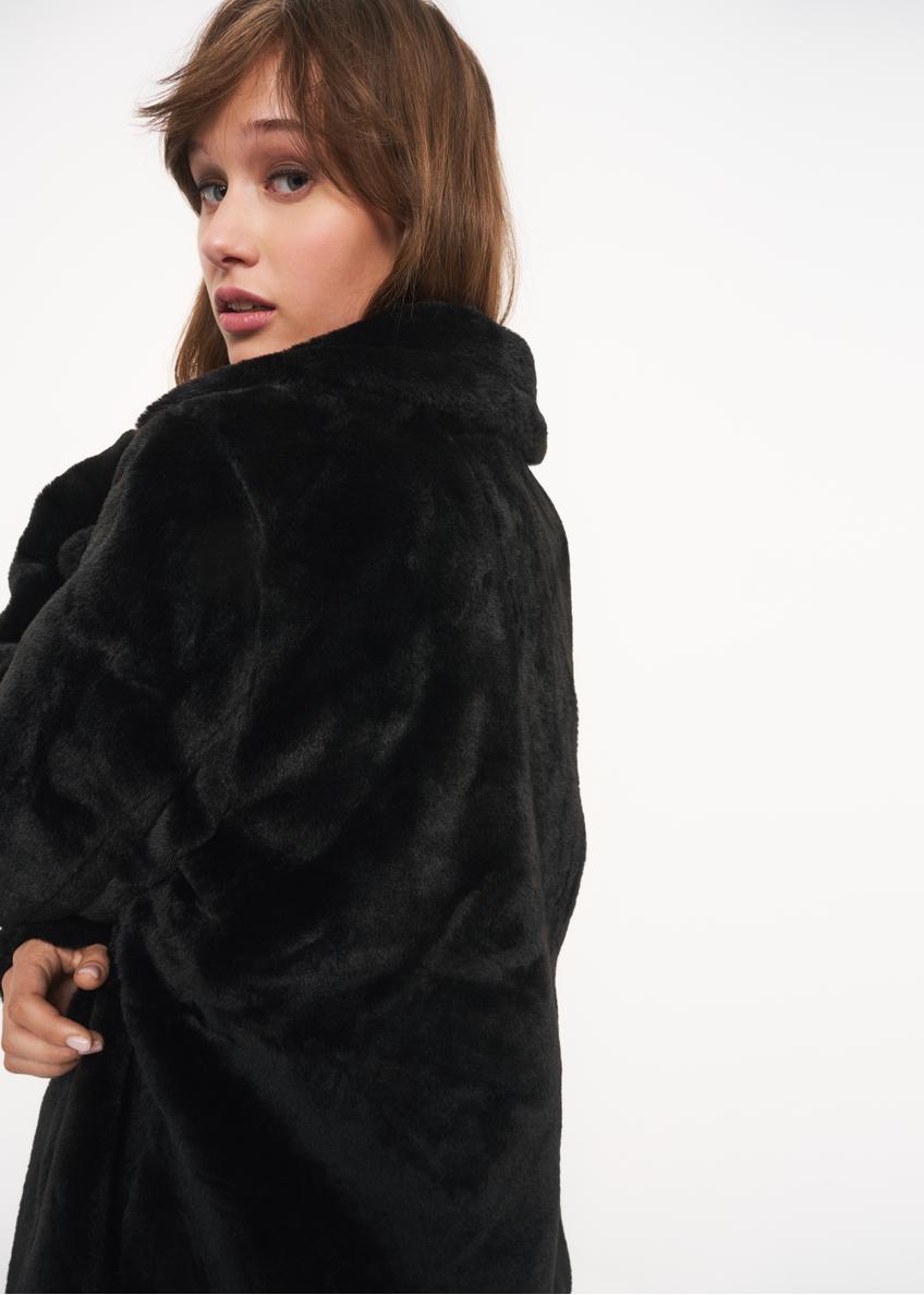 Women's short double-breasted fake fur FUTDP-0024-99(Z22)