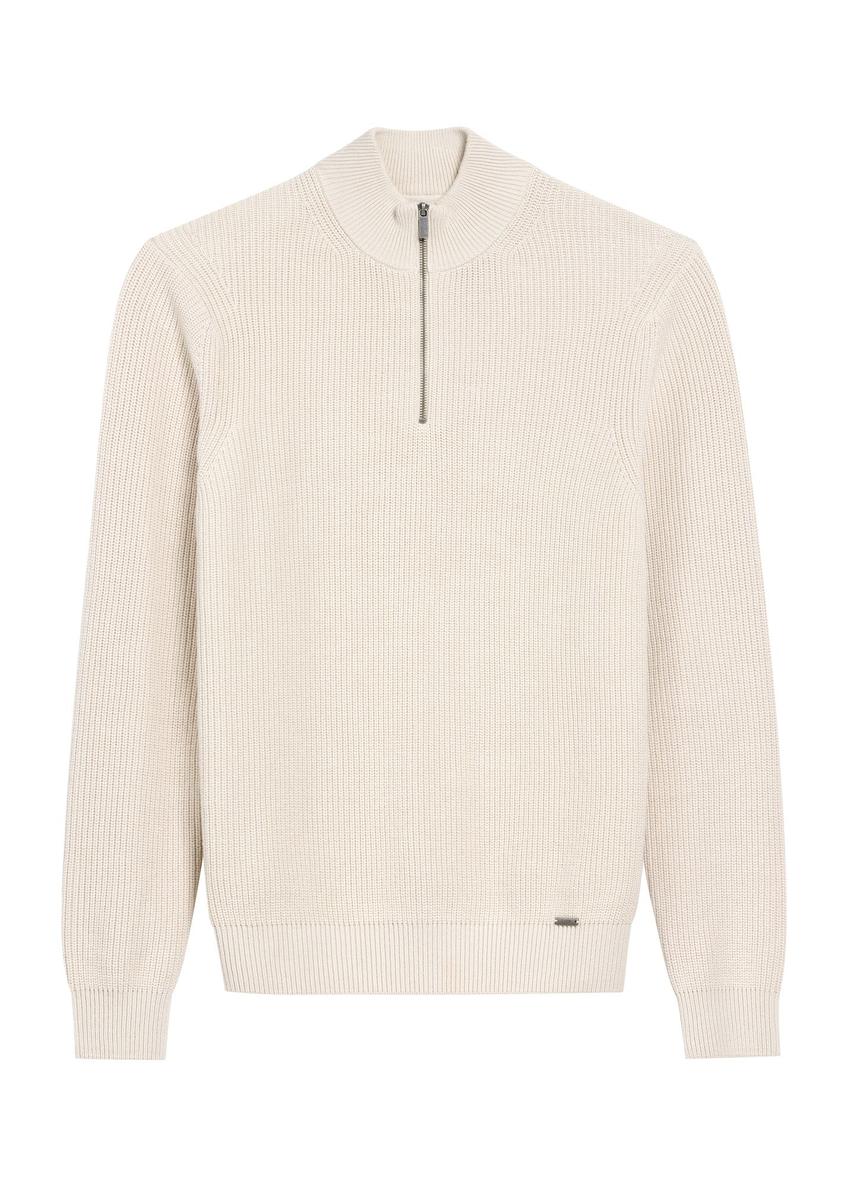 Beige men's sweater SWEMT-0175-1A(Z26)