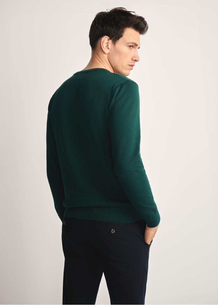 Green men's basic sweater SWEMT-0114A-54(Z25)