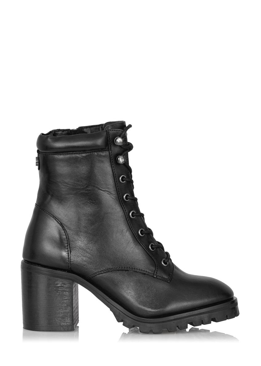 Women's black leather boots BUTYD-1030-99(Z23)-07