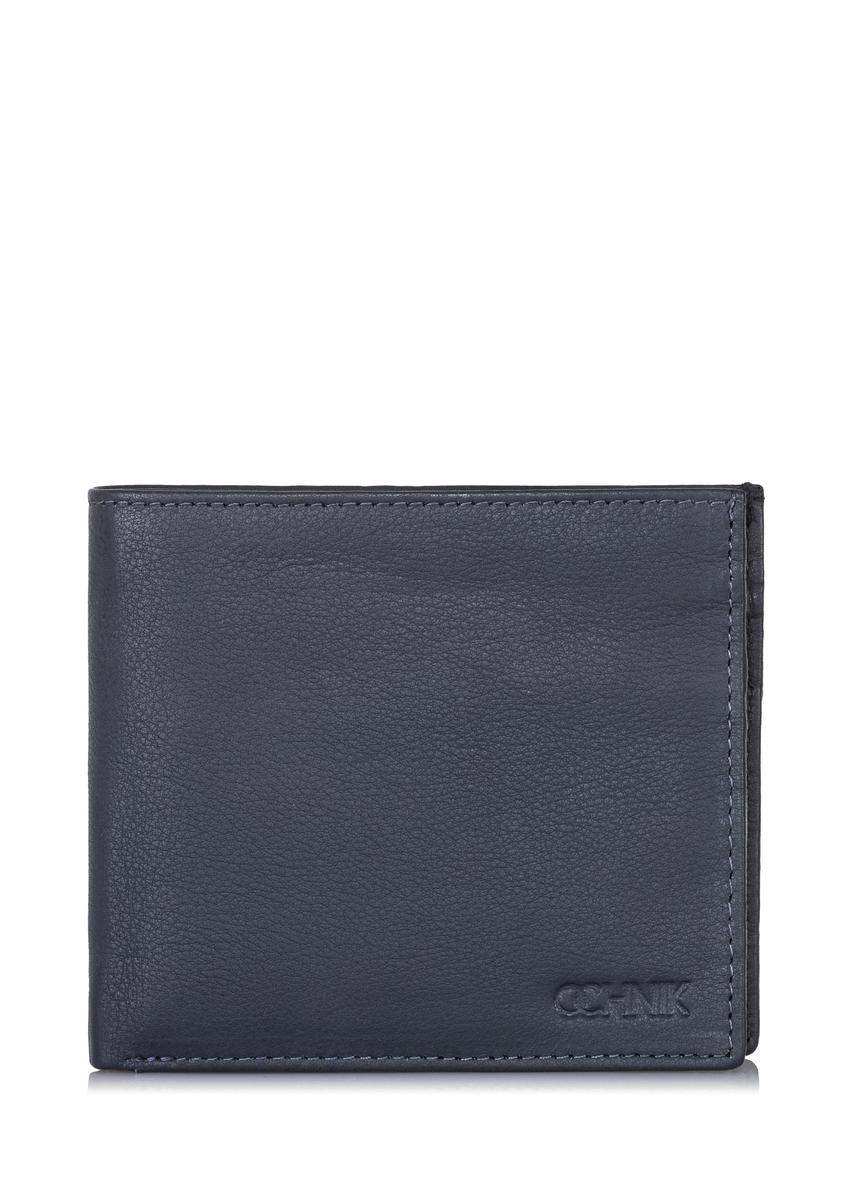 Men's graphite leather wallet PORMS-0544-95(Z23)-07