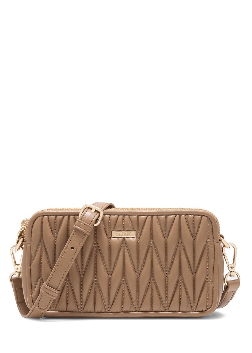 Classic beige women's handbag TOREC-1103-24(Z25), front product view on white background.