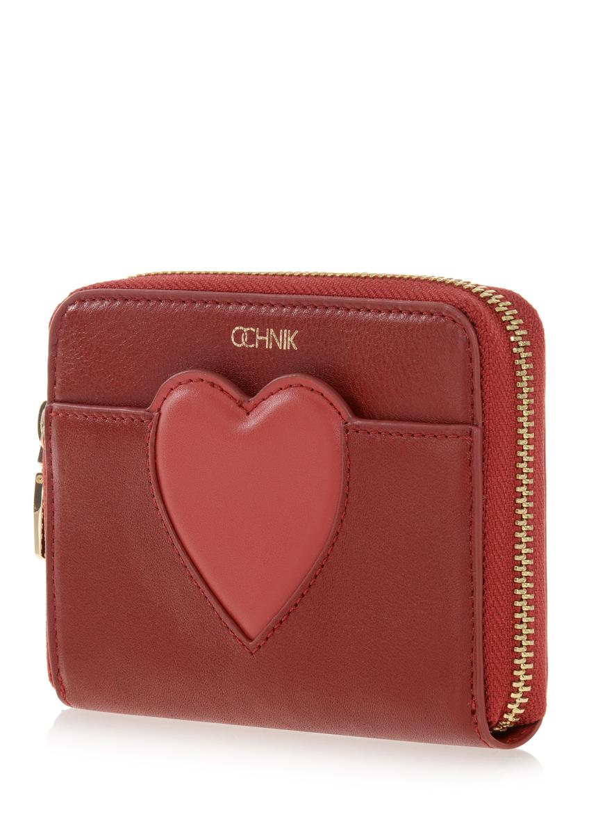 Women's red leather wallet PORES-0864-40(Z23)