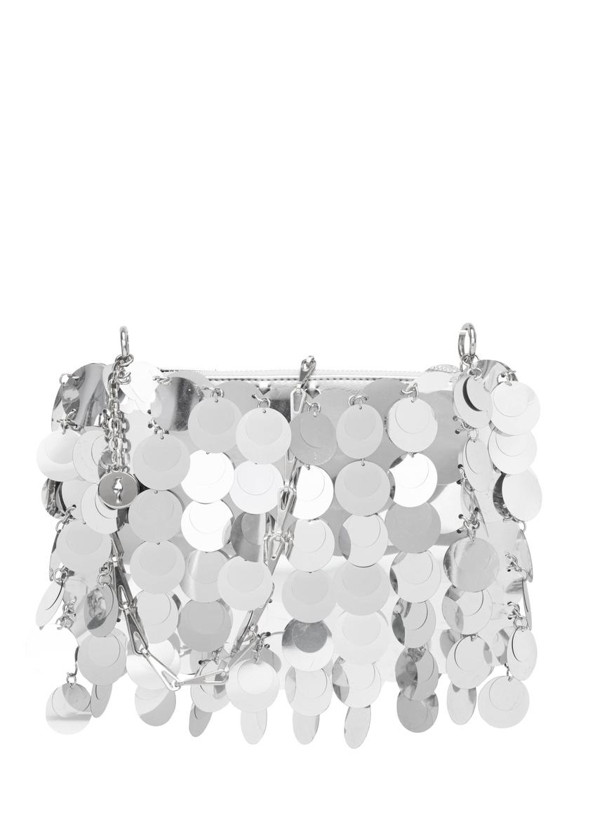 Silver women's handbag with sequins TOREC-1085-91(Z25)