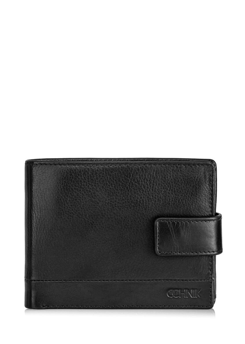 Black leather men's wallet PORMS-0622-99(Z24)-01