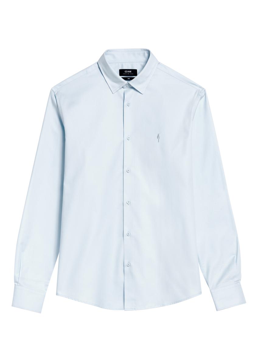 Blue men's shirt KOSMT-0351-7A(W26)