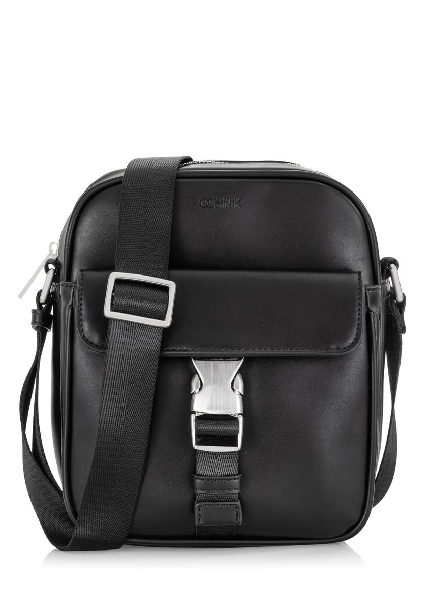 Black men's bag with pocket TORMN-0292-99(W23)-07