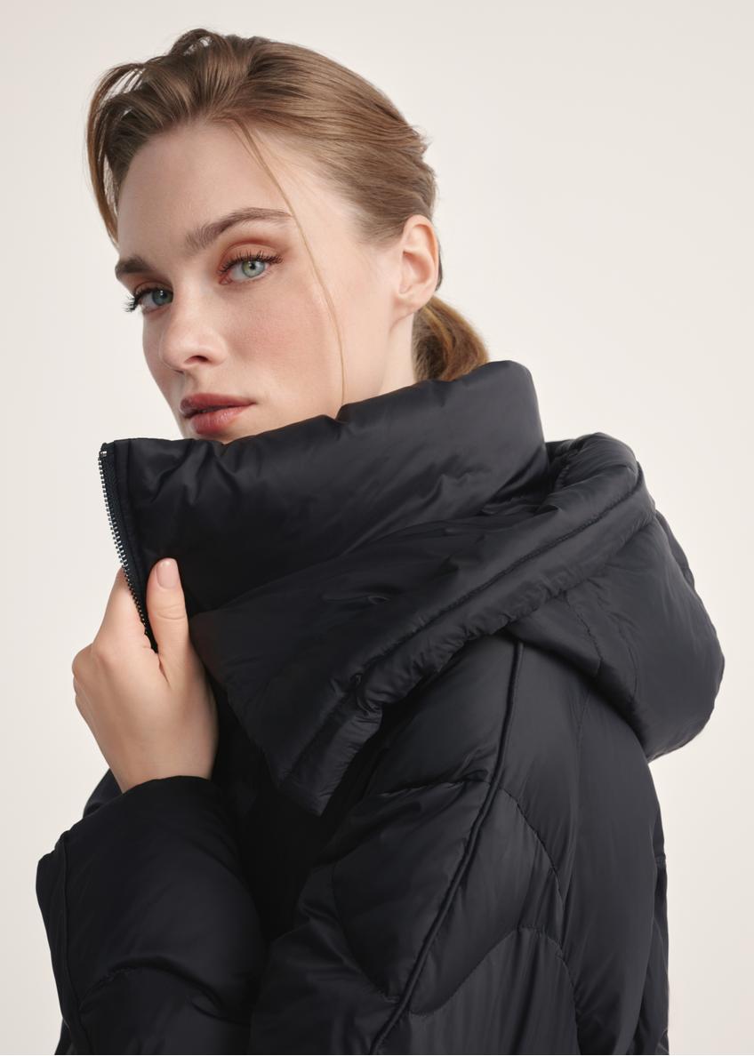 Black women's winter jacket KURDT-0604-99(Z25)