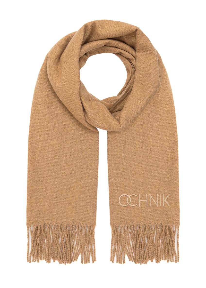 Women's winter scarf in camel color SZADT-0184-24(Z24)