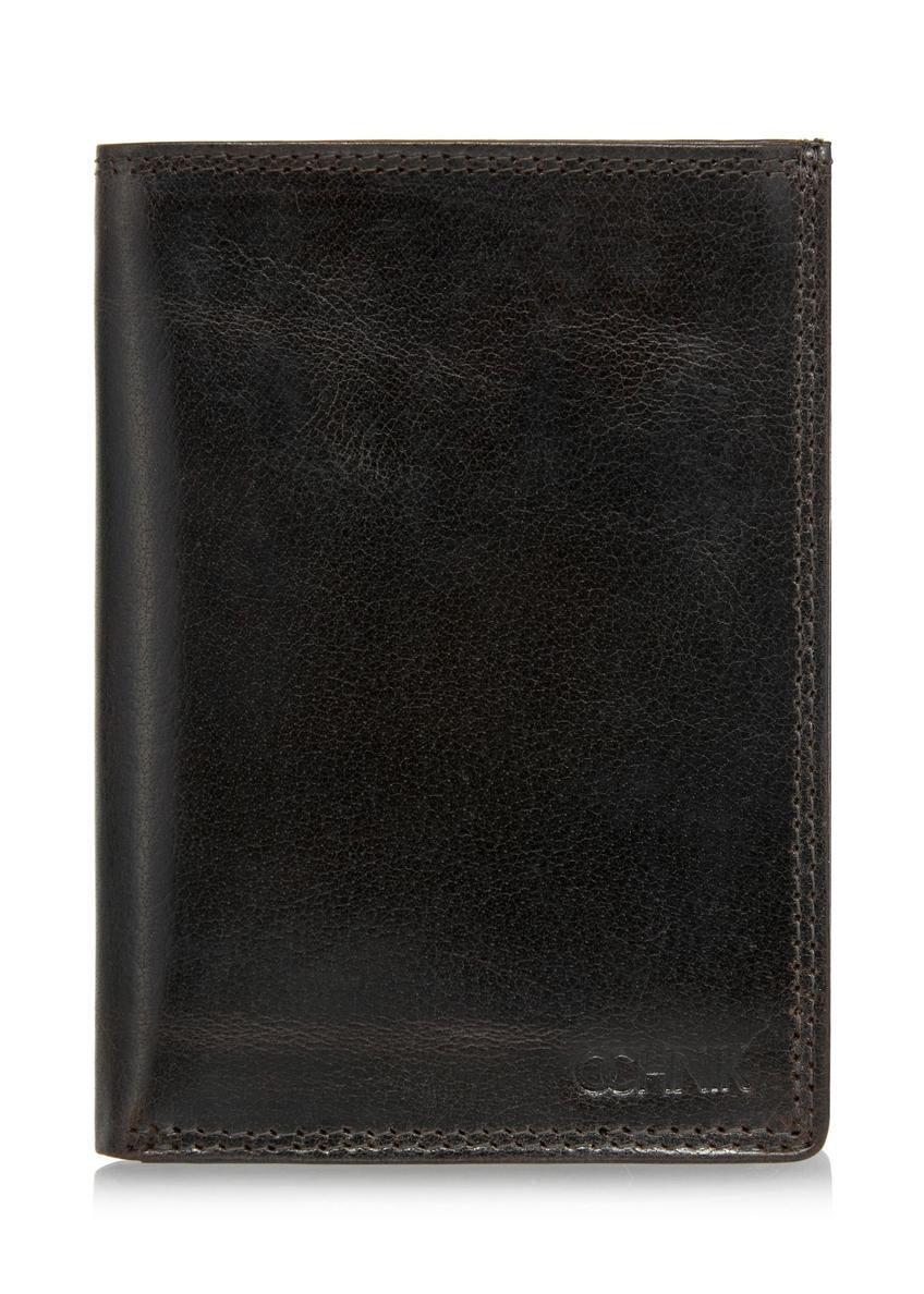 Leather unbuttoned brown men's wallet PORMS-0554-89(W24)-07