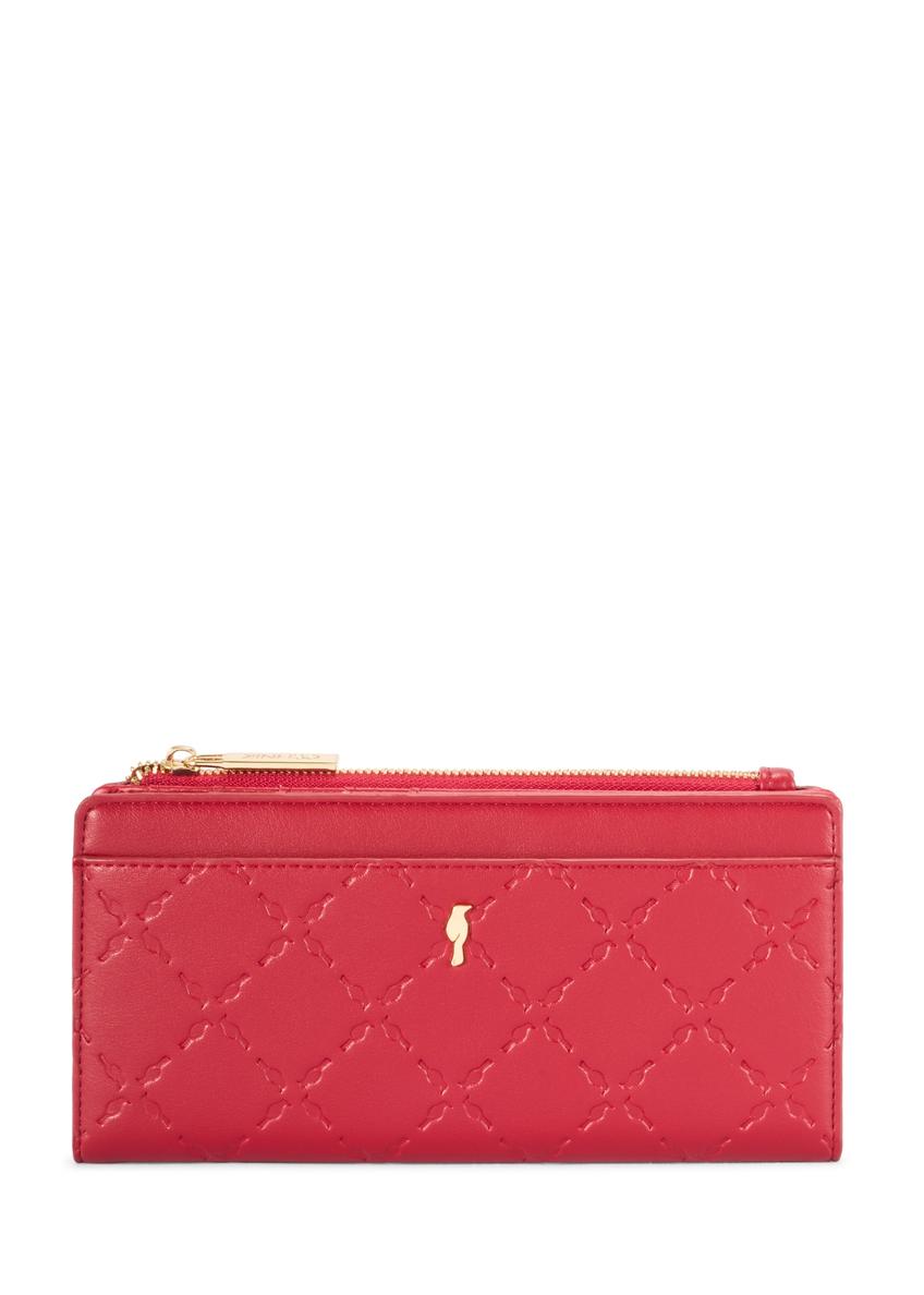 Red large women's wallet POREC-0406-4B(W26)
