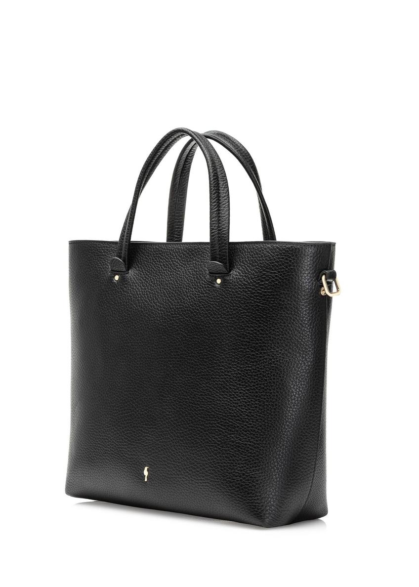 Large black leather women's handbag TORES-0728C-99(W25)