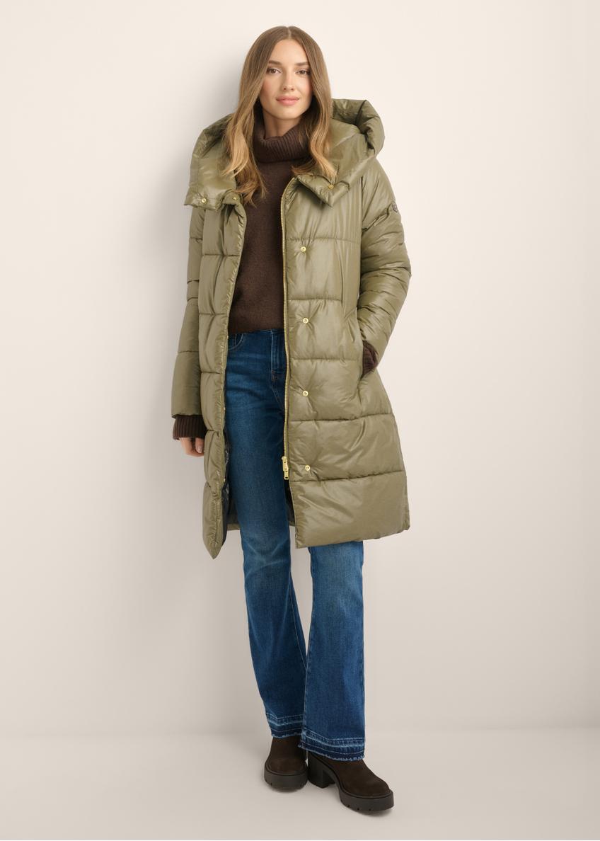 Women's olive winter jacket KURDT-0663-8E(Z26)