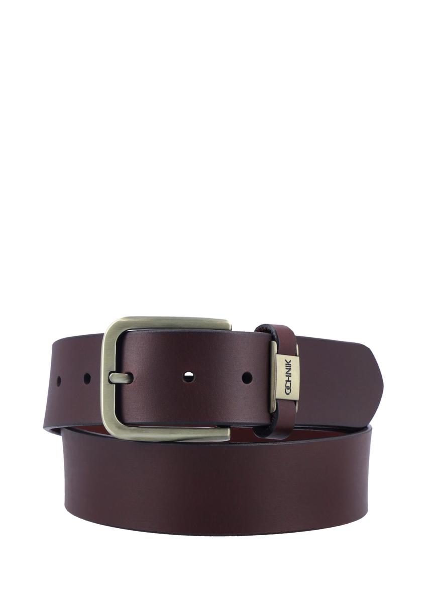 Men's brown leather belt PASMS-0273-1I(Z26)