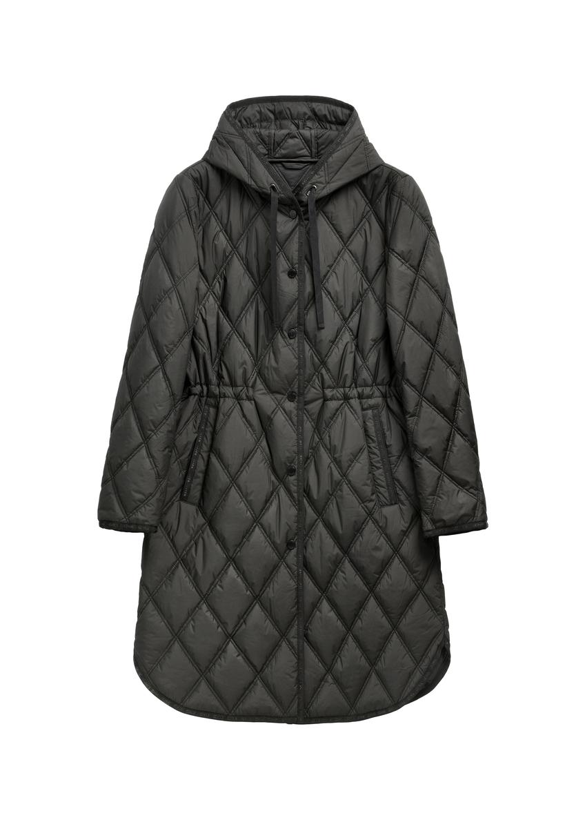 Black quilted women's jacket KURDT-0579-99(Z26)