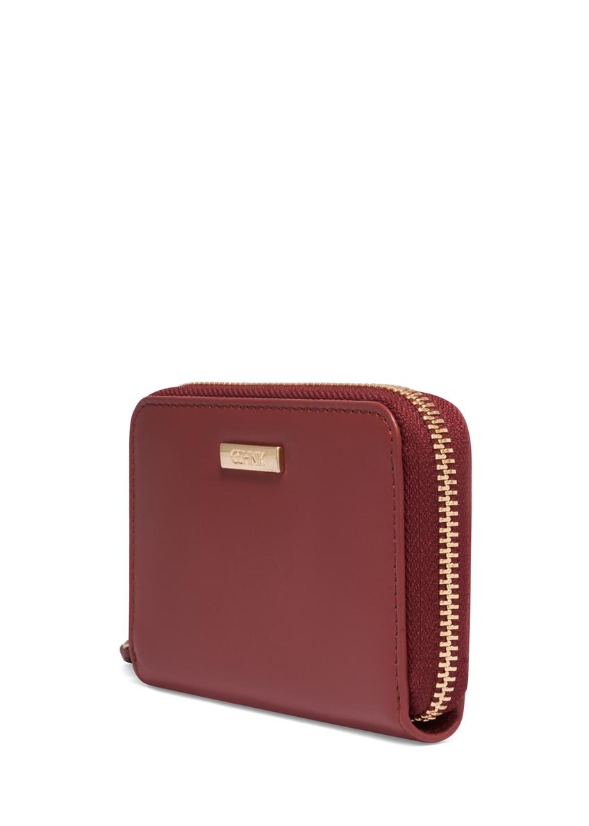 Red medium leather women's wallet PORES-1023-3D(Z26)