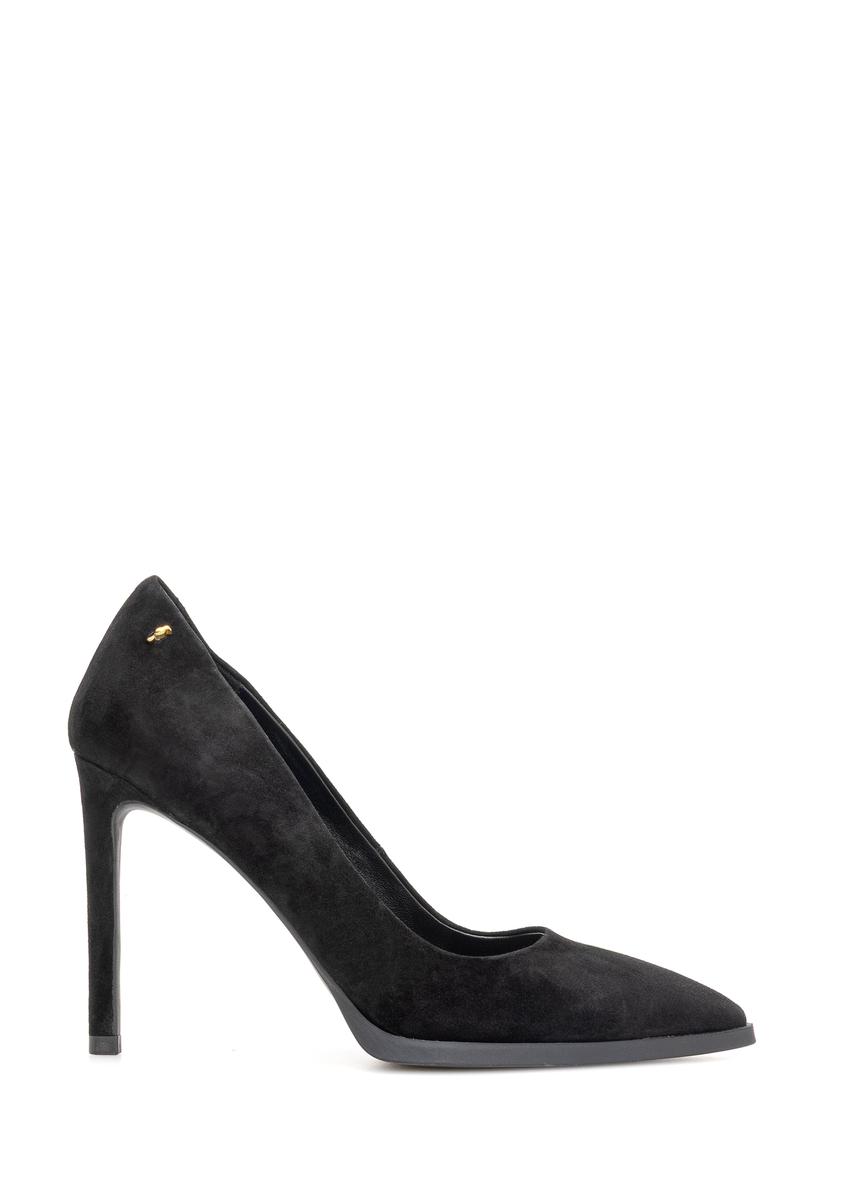 Black suede women's high heels BUTYD-1217-99(Z25)