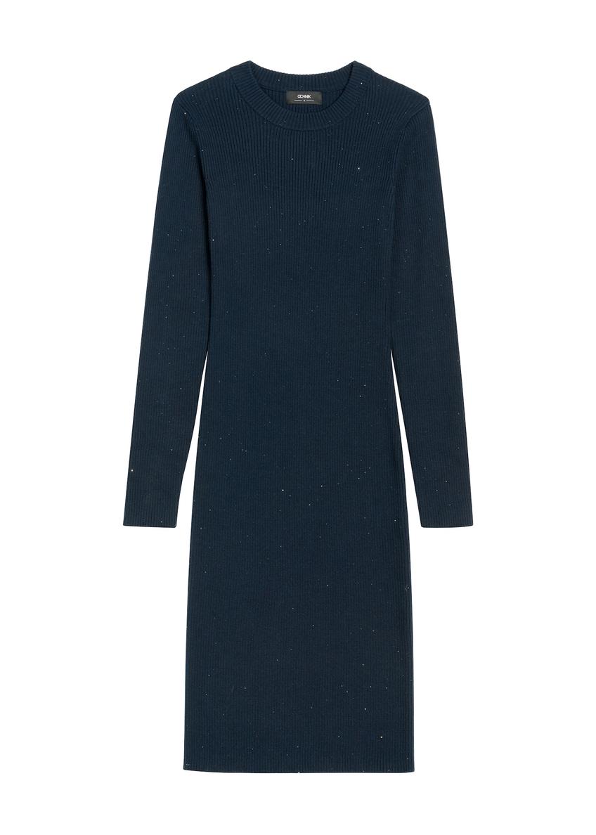 Fitted midi dress with sequins SUKDT-0242-68(Z25)