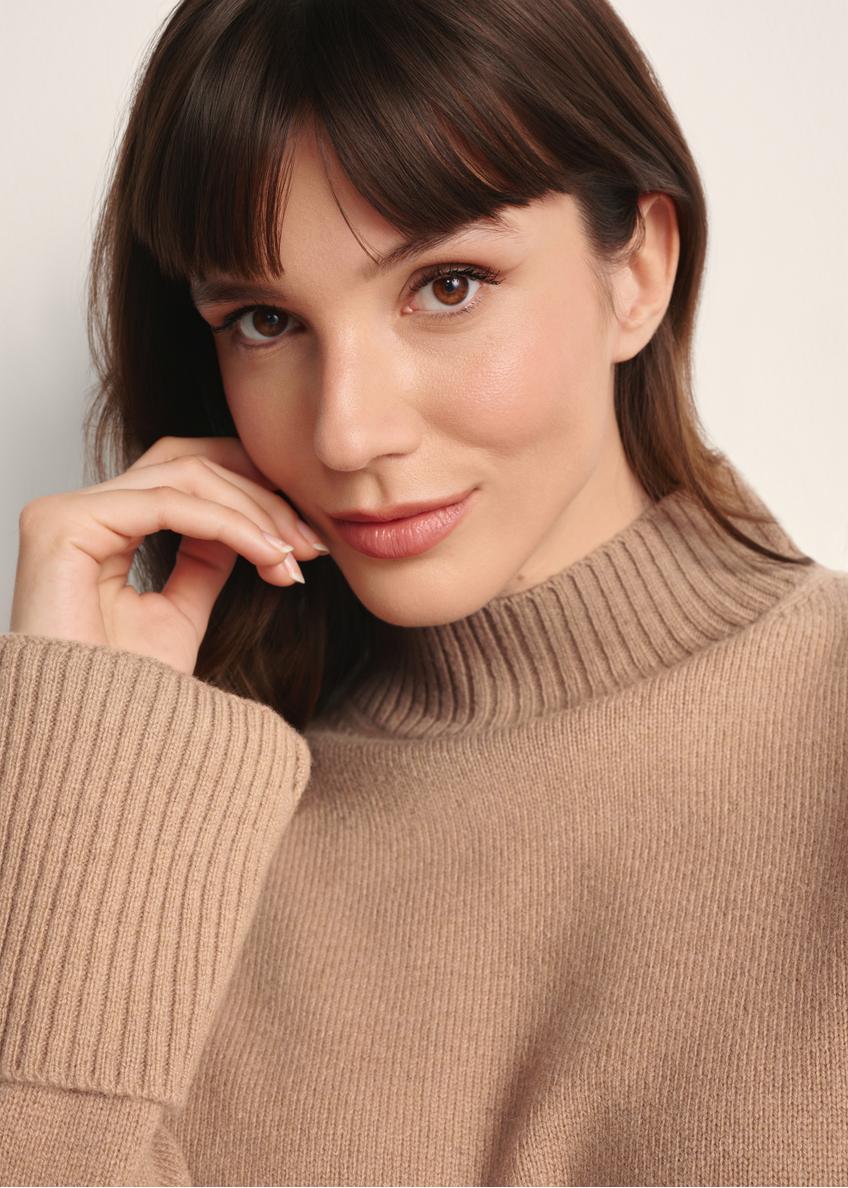 Camel women's wool sweater SWEDT-0244-24(Z25)