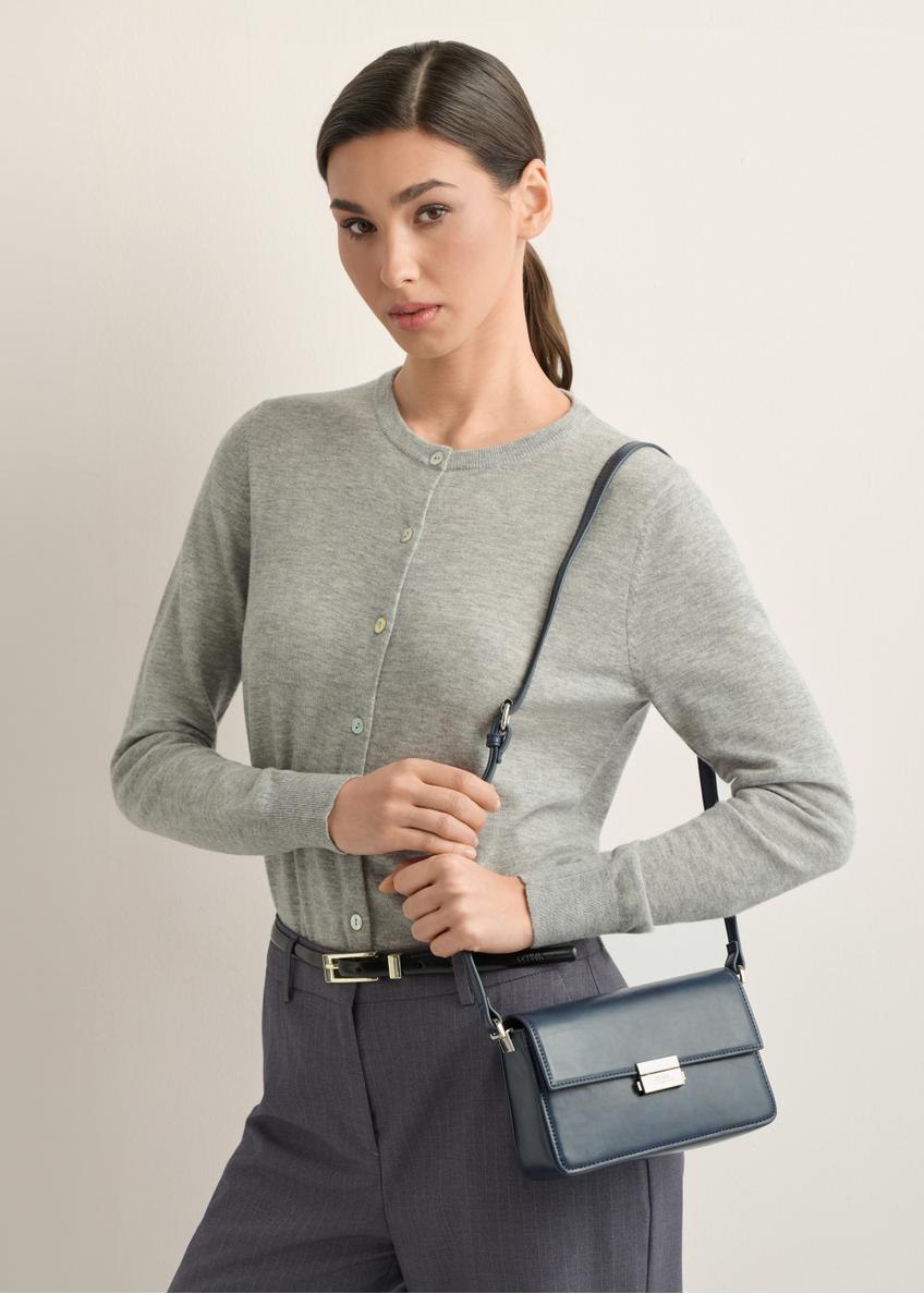 Elegant navy blue women's handbag TOREC-1251-7E(Z26)
