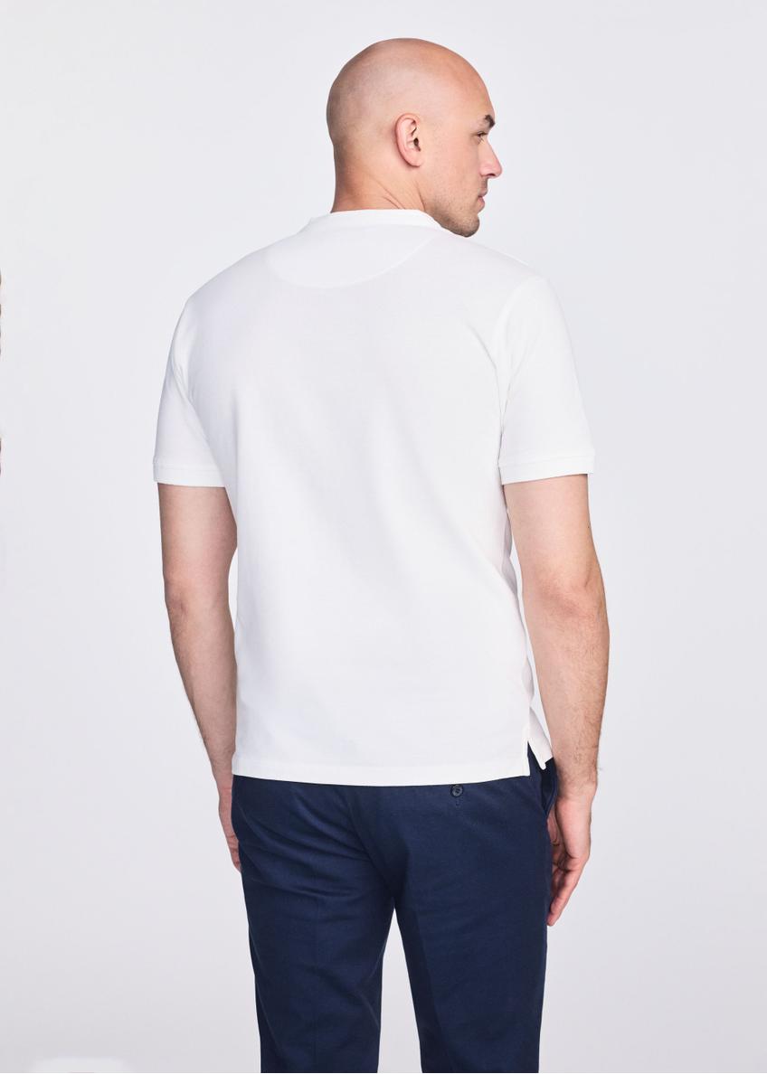 Men's white polo shirt POLMT-0061-12(W25)