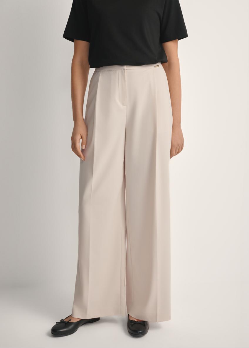 Light beige women's trousers SPODT-0119-1A(W26)