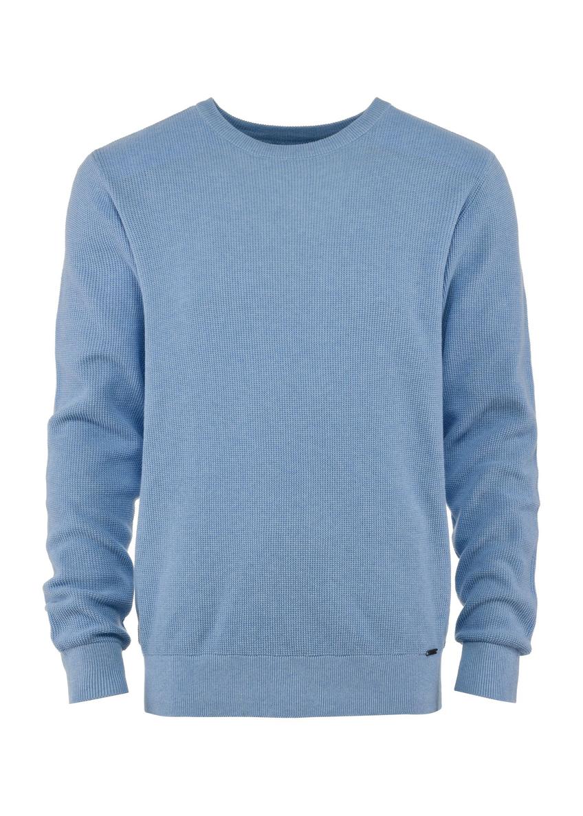 Blue cotton men's sweater SWEMT-0163-60(W25)