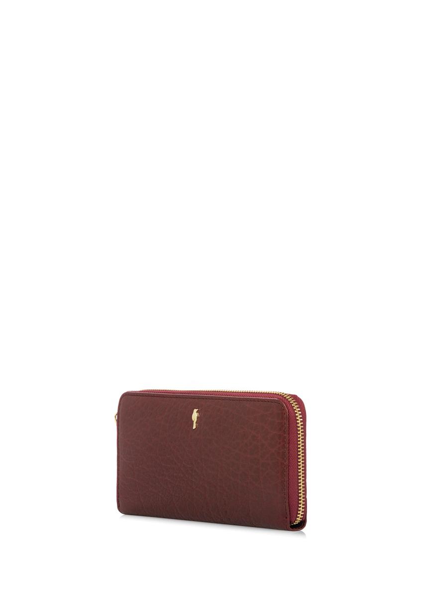 Dark red leather women's wallet PORES-0985-4C(W26)