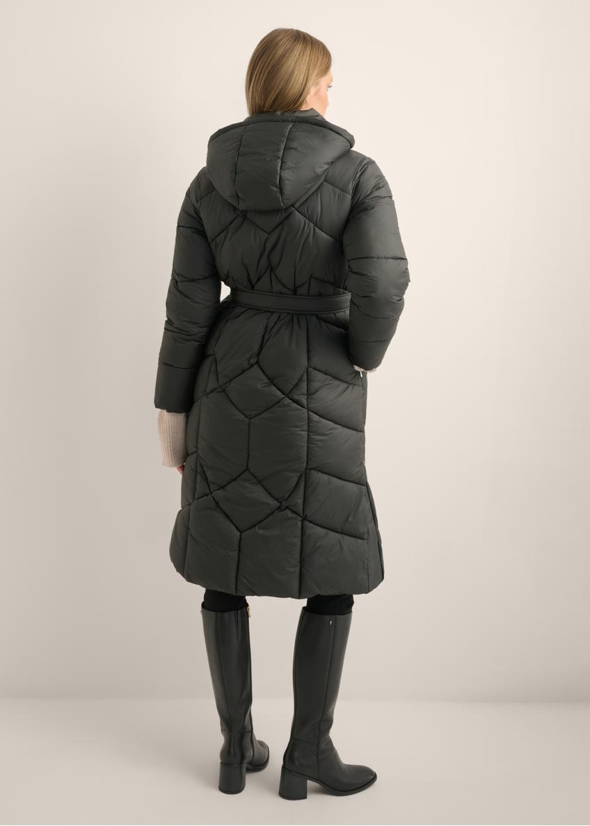 Long black women's jacket KURDT-0701-99(Z26)