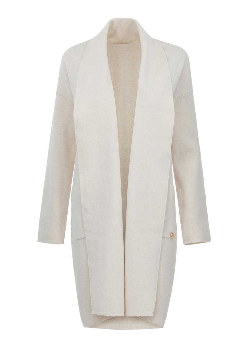 Cream women's basic cardigan KARDT-0041-12(W25)