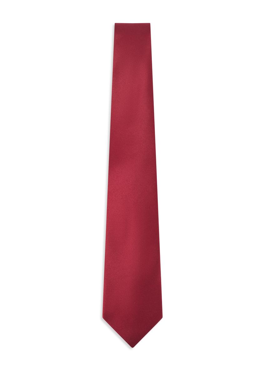 Burgundy men's tie KRAMT-0007-49(Z25)
