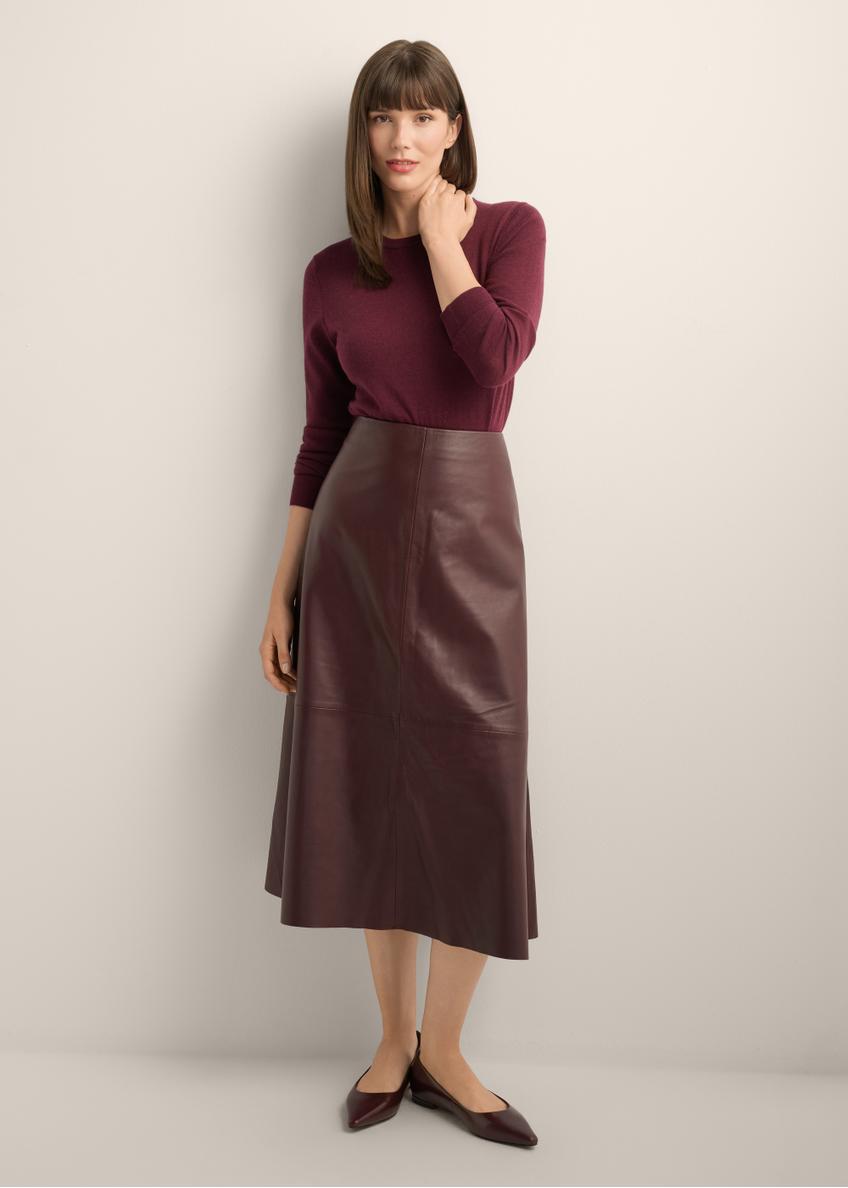 Burgundy wool sweater SWEDT-0267-4D(Z26)