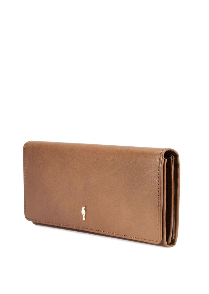 Large brown leather women's wallet PORES-0962-1F(W26)