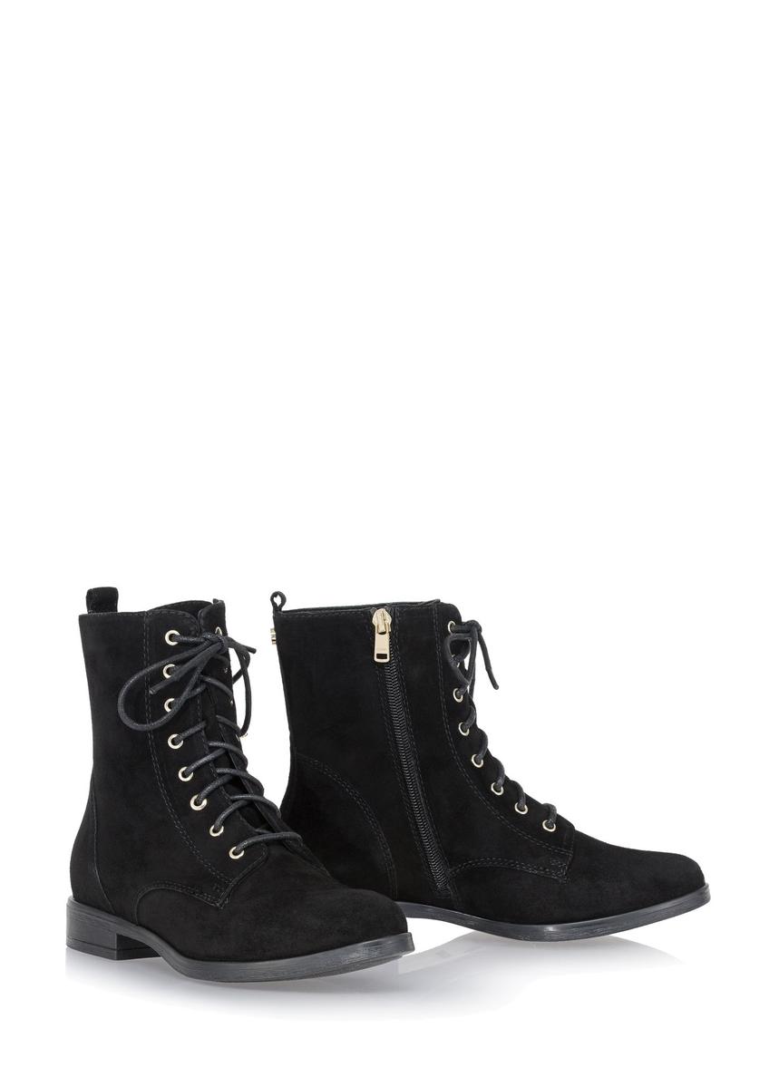 Women's suede black leather boots BUTYD-1008-98(Z24)