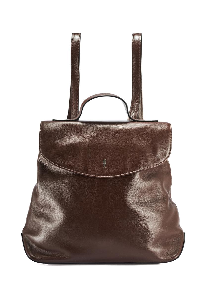 Brown women's leather backpack TORES-1185-89(Z25)