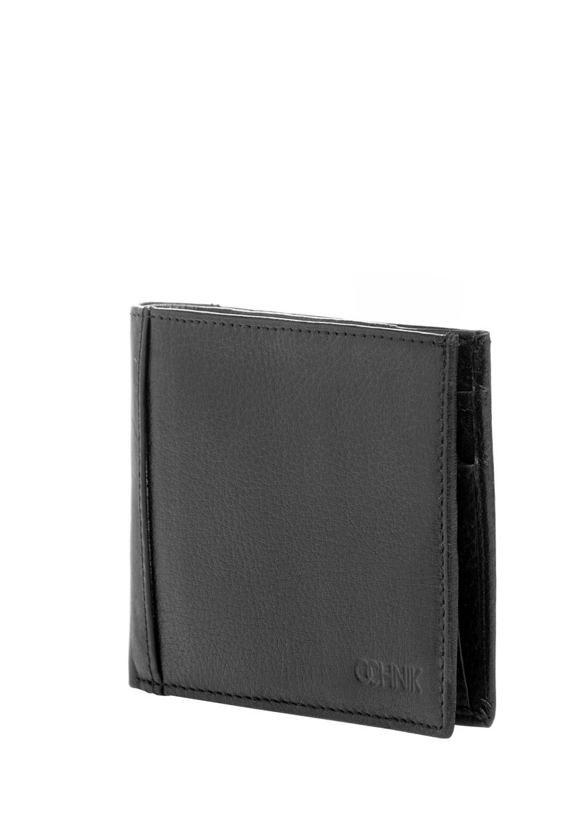 Black small leather men's wallet PORMS-0681-99(W26)