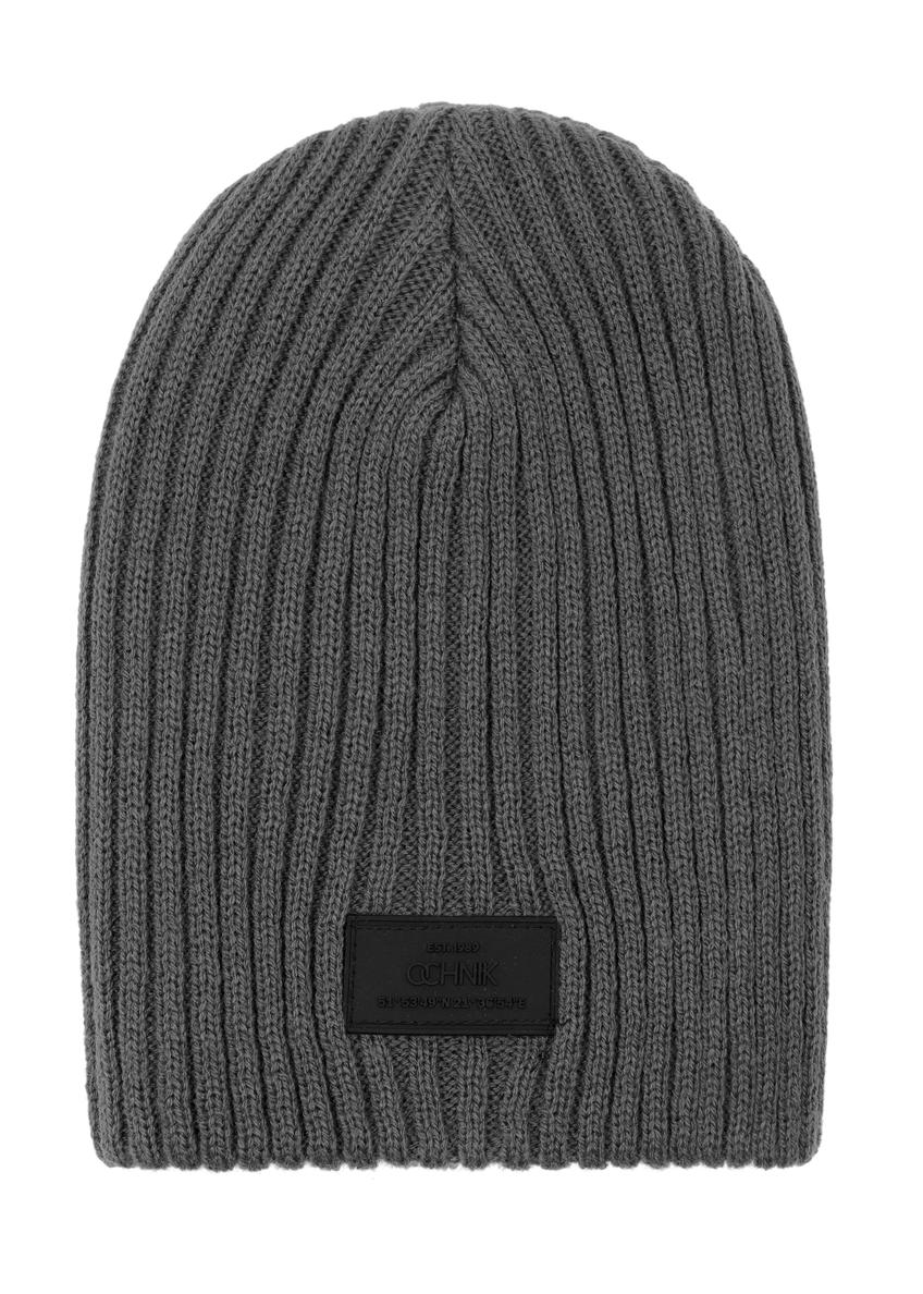 Men's graphite winter cap CZAMT-0011-95(Z24)-02