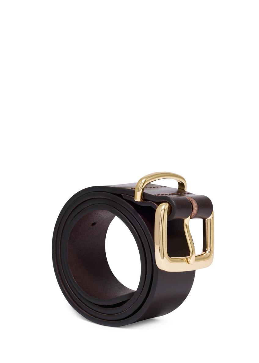 Brown leather women's belt PASDS-0312-1I(Z26)