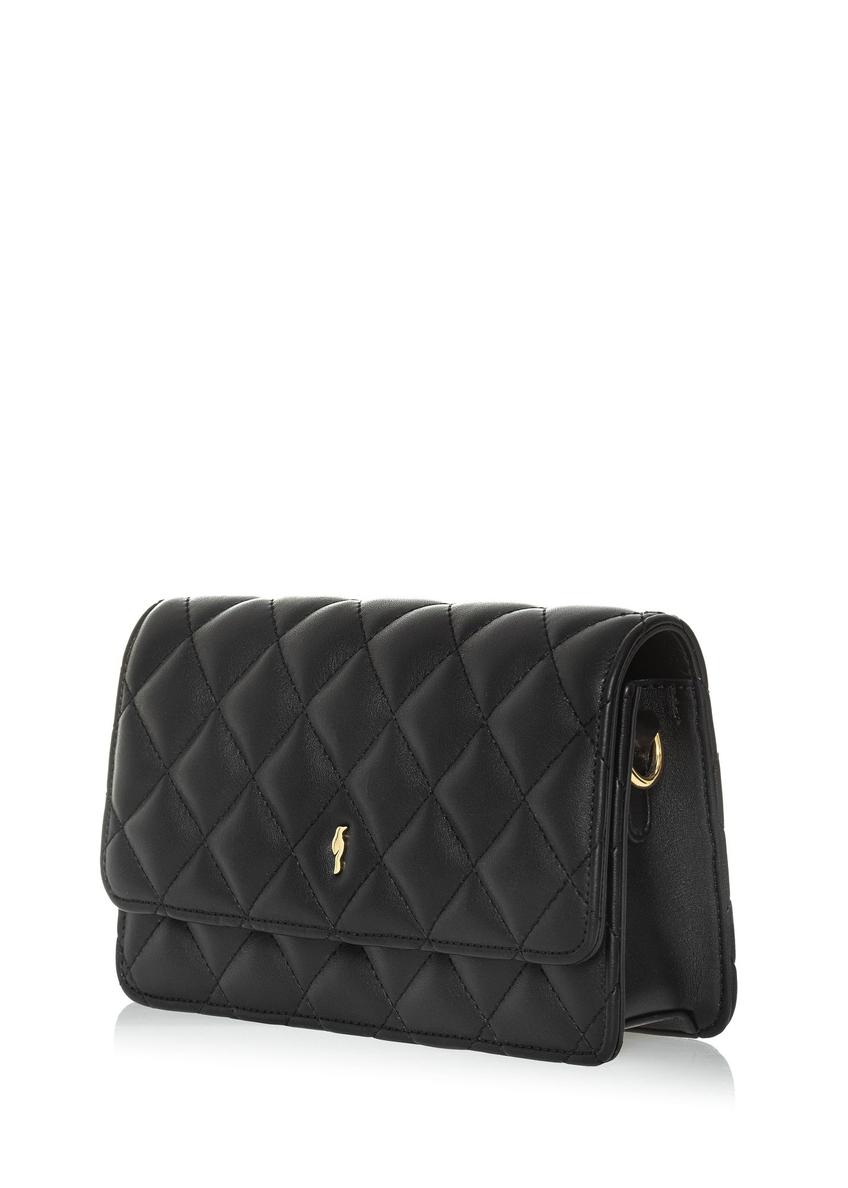 Black small quilted women's handbag TOREC-1033-99(W25)