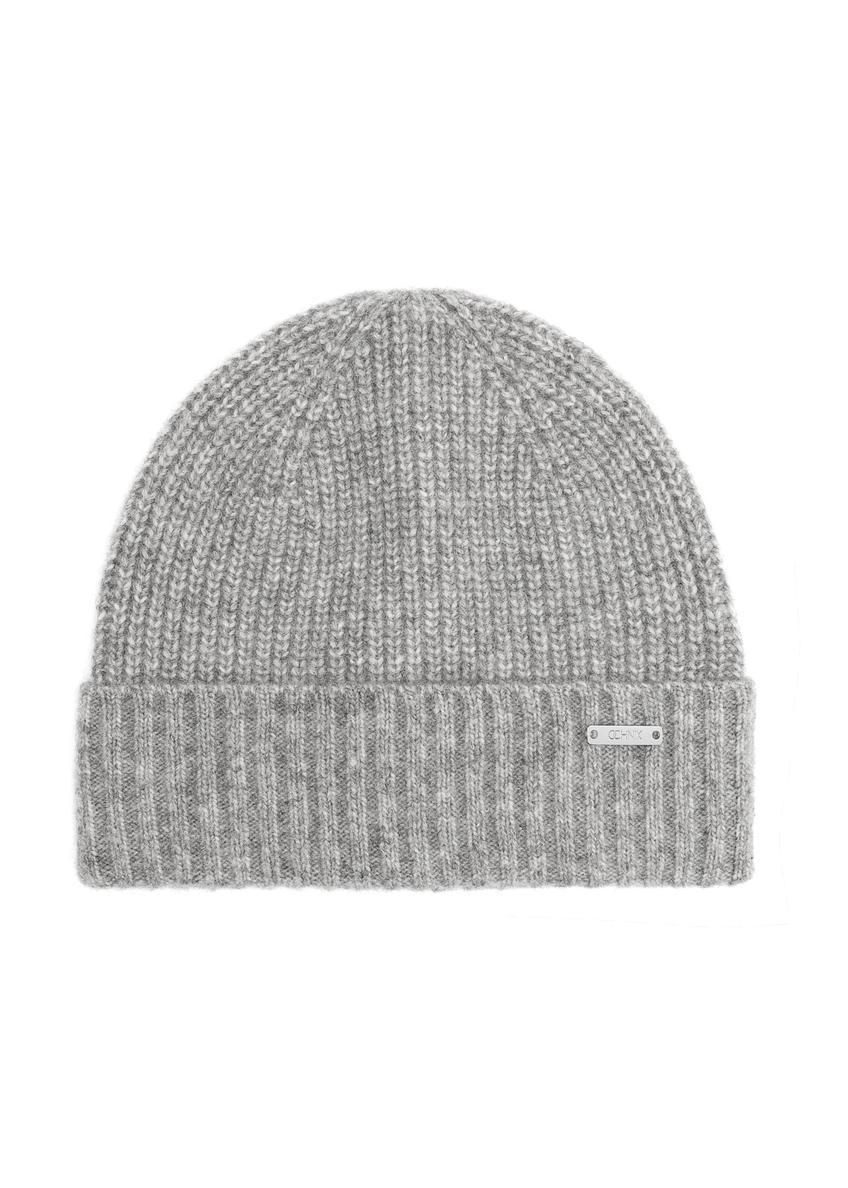 Gray women's wool hat CZADT-0210-82(Z25), front product view on white background.